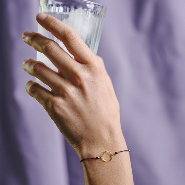 Kreis Armbändchen schwarz – Bild 2