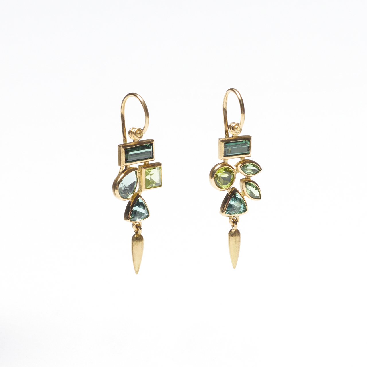 Turmalin Ohrschmuck Asymmetrischer