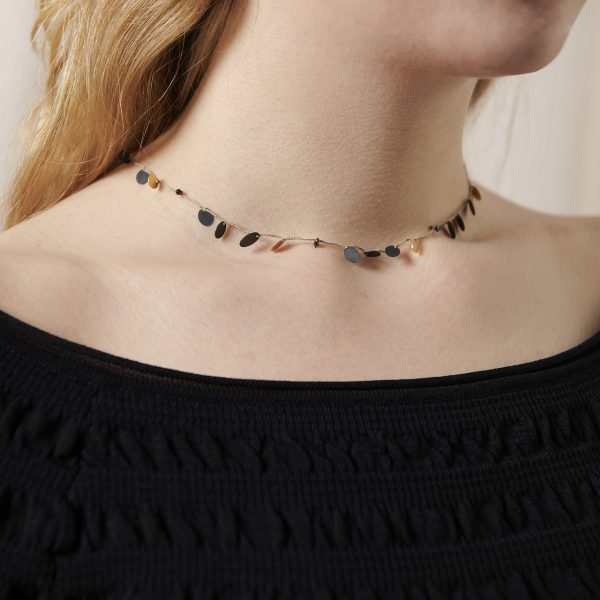 Plättchen Collier in Gold und Silber – Bild 2