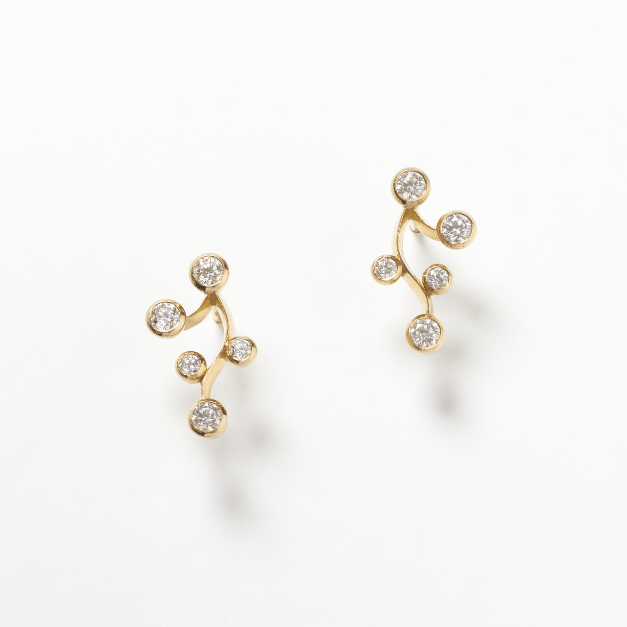 Ohrstecker Welle mit Brillanten