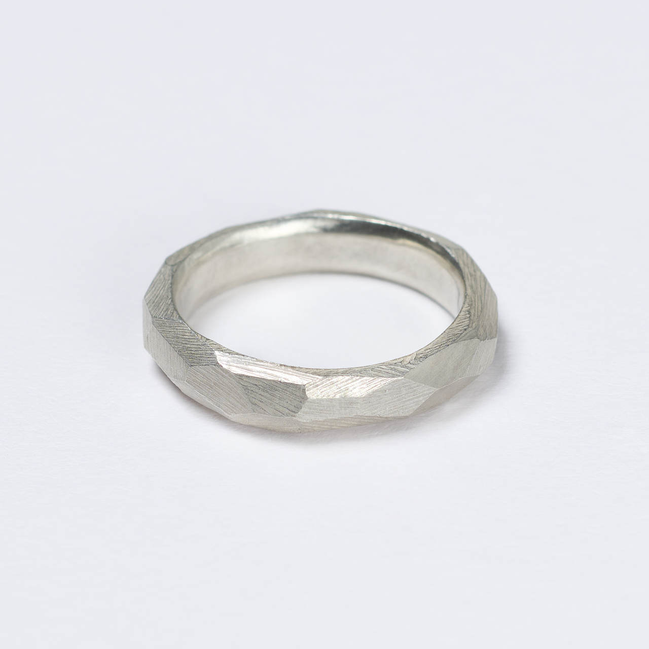 Ring "Facets" in Silber