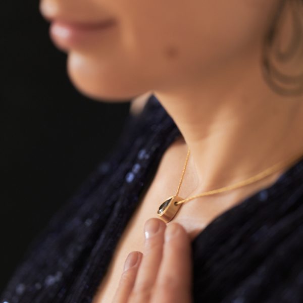 Aquamarinanhänger Gold mit Diamanten – Bild 2