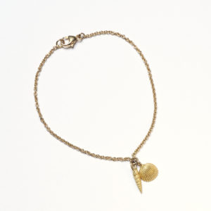 Muschelarmband in Gold