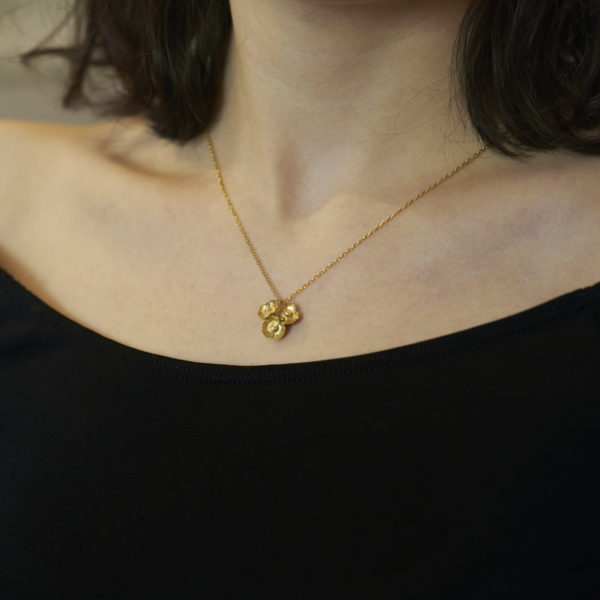 Dreier Knöspchen Goldkette – Bild 2