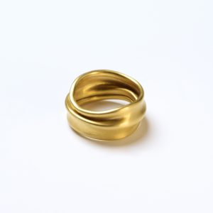 Faltenwurf Ring in Gold