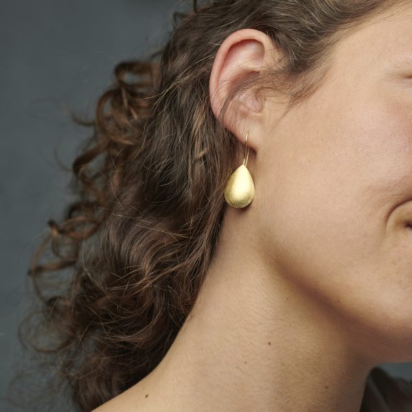 Goldene Ohrringe Drops – Bild 2