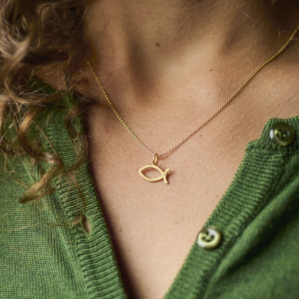 Goldener Fisch mit Kette – Bild 2