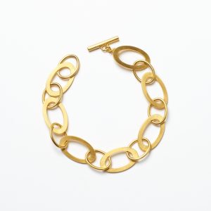 Goldplattiertes Ösen Armband