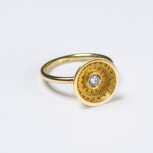 Granulation Ring Schale mit Brillant