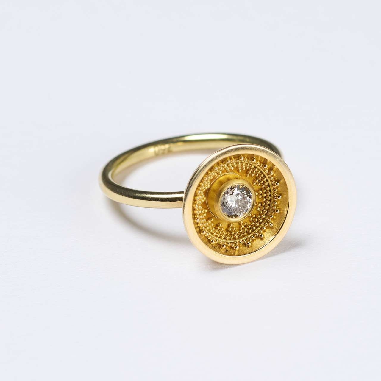 Granulation Ring Schale mit Brillant