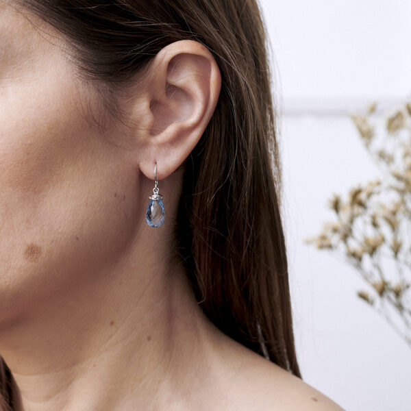 Blaue Topas Ohrringe – Bild 2