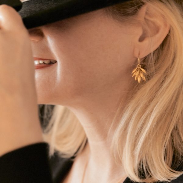 Gold Ohrhänger Saatkorn Puschel – Bild 2