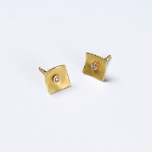 Ohrstecker Quadrat mit Brillant