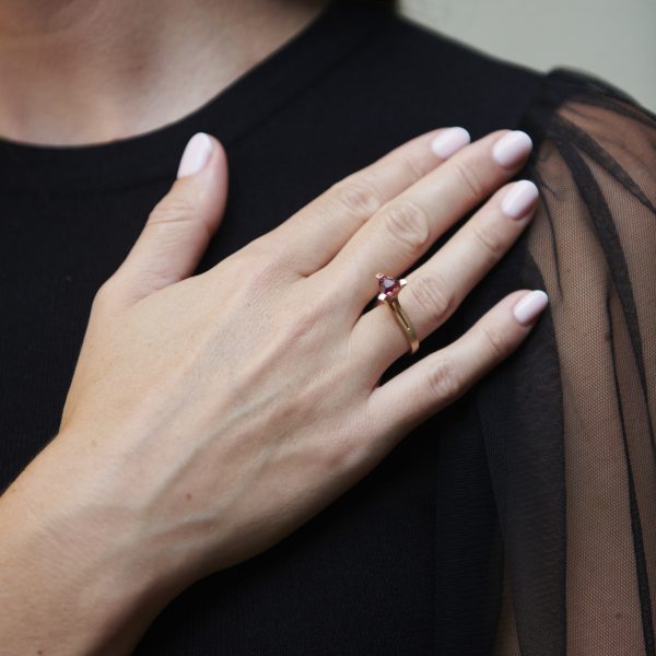 Roségold Ring KIKI mit einem Turmalin – Bild 2
